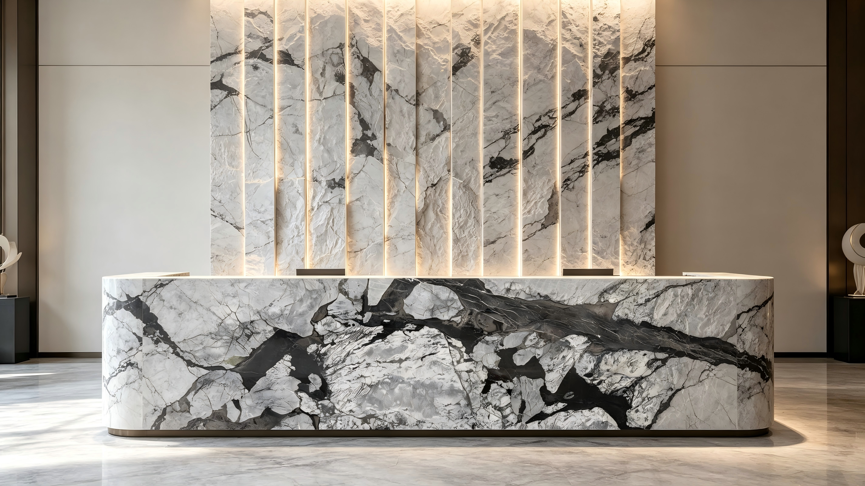 DaVinci marble hotel reception counter case study image 3