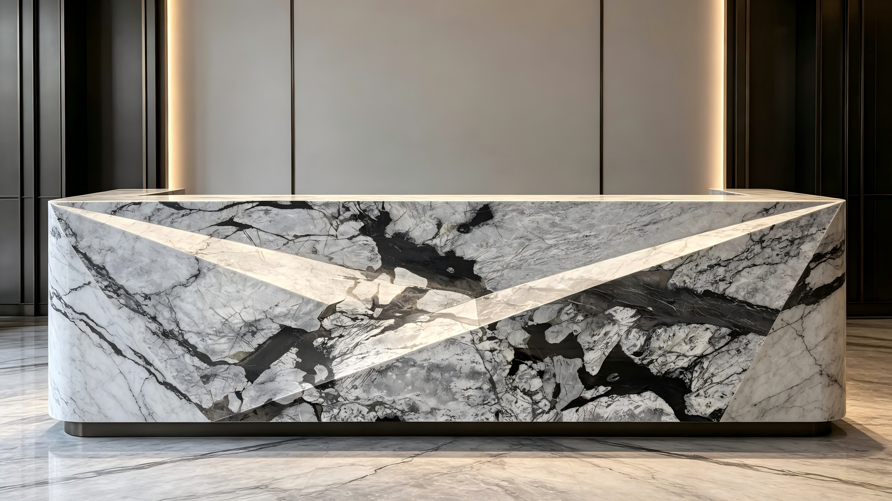 DaVinci marble hotel reception counter case study image 4
